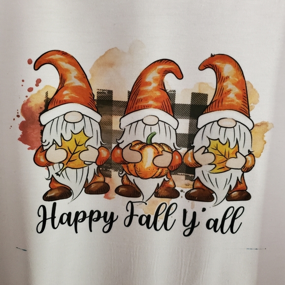 Hand Sublimated Tee- Happy Fall Yall - Picture 2 of 2